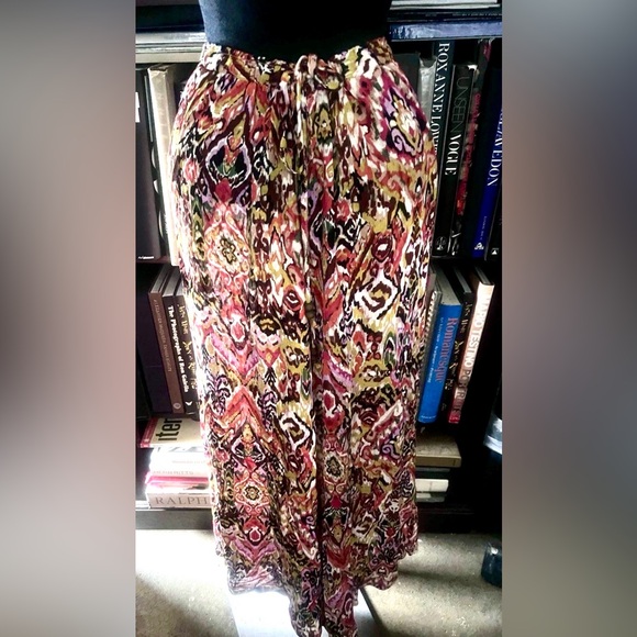 Christian Siriano Pants - CHRISTIAN SIRIANO NEW YORK bohemian-style, wide-leg palazzo rayon pants